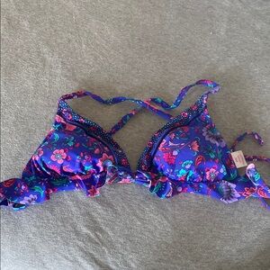 Xhilaration Purple and Pink Bikini Top Swimwear